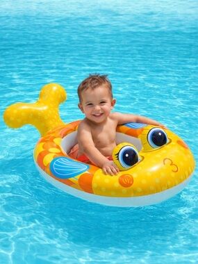 Intex Boat Pool Cruiser Raft 3-6 Years Kids Inflatable Swim Raft Summer Fun Fish